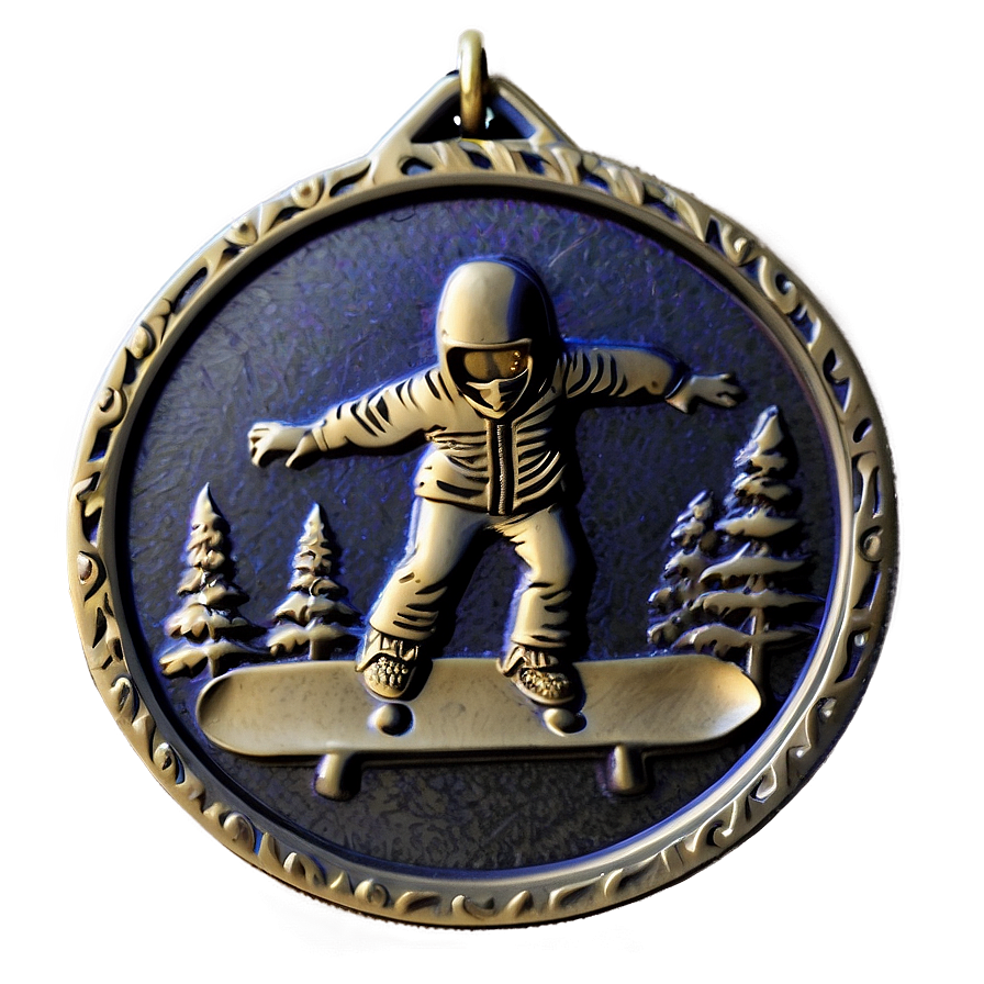 Snowboarding Medal Png 05252024