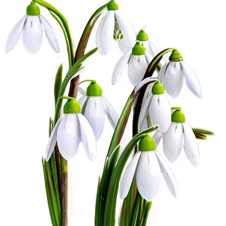 Snowdrops Winter Flowers Png Hgy1