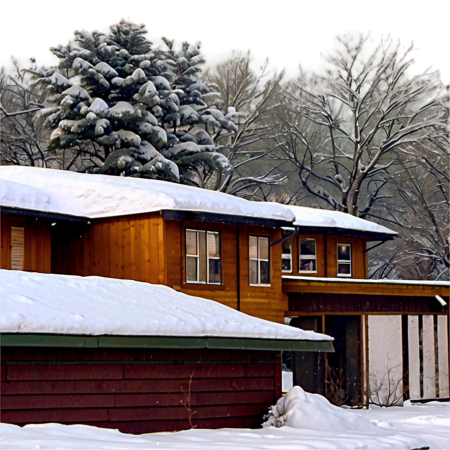 Snowfall On Rooftops Png Hxe