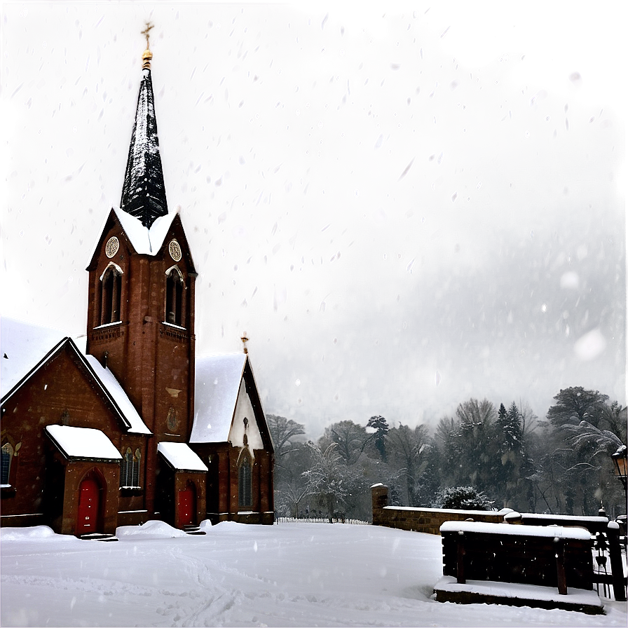 Snowfall Over Cathedral Png 06122024