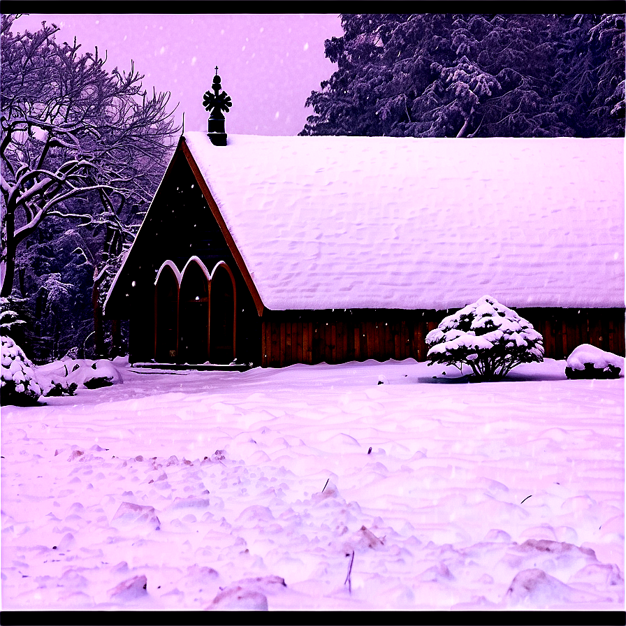 Snowfall Over Cathedral Png 91