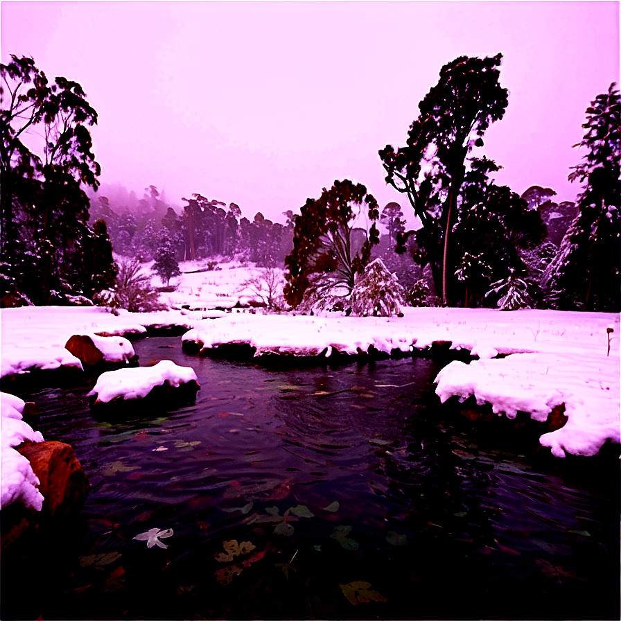 Snowfall Over Hot Springs Png Yvx