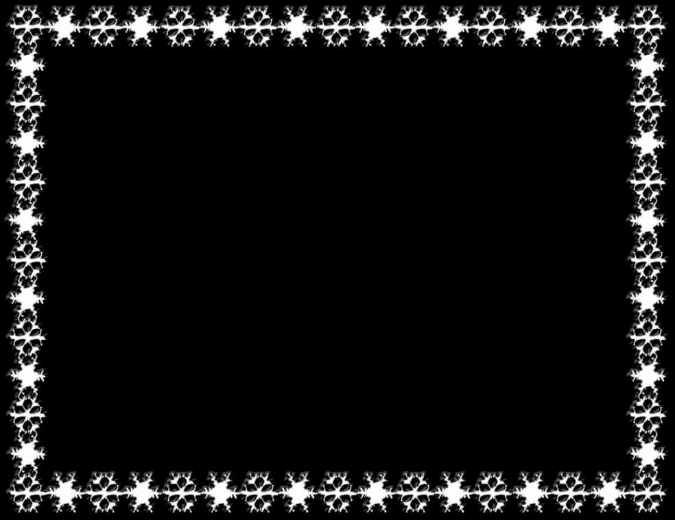 Snowflake Border Black Background