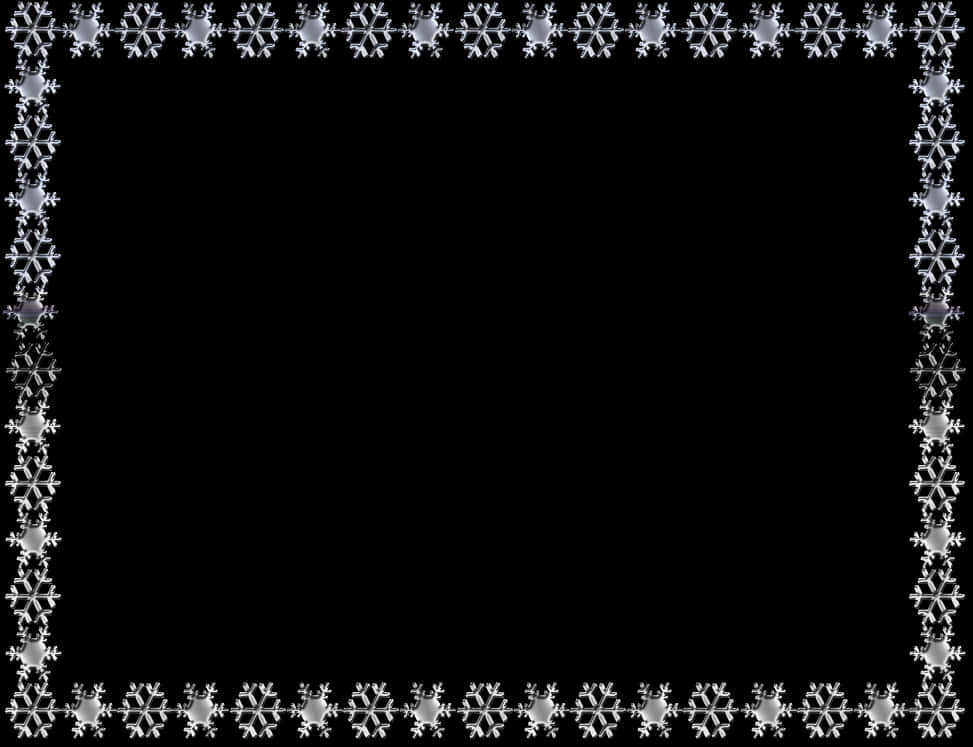 Clip Art Imitation Gemstones & Rhinestones Bling-bling - Snowflake Border Black And White, HD Png Download PNG image with a transparent background, free high-resolution download