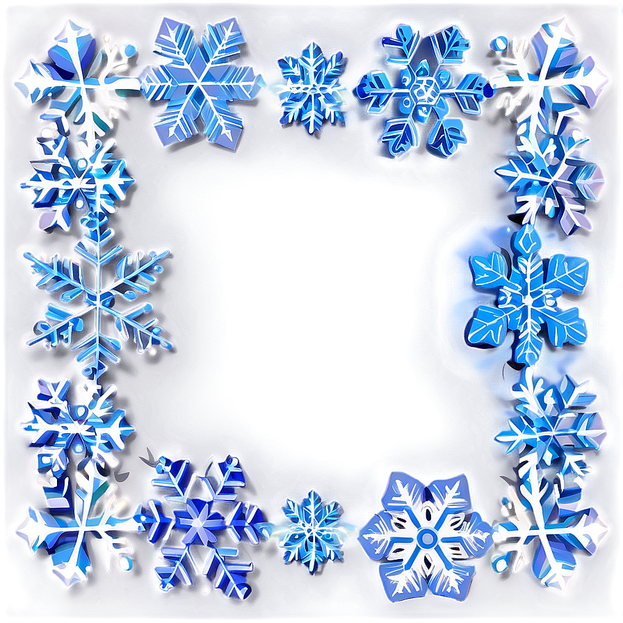 Snowflake Christmas Border PNG roa84 PNG image with a transparent background, free high-resolution download