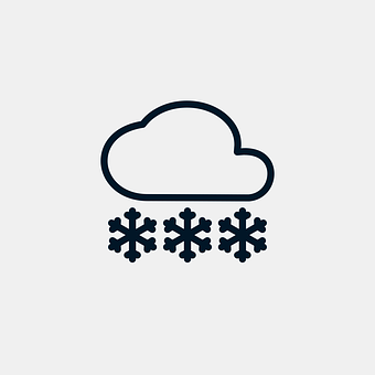 Snowflake Cloud Icon PNG with transparent background