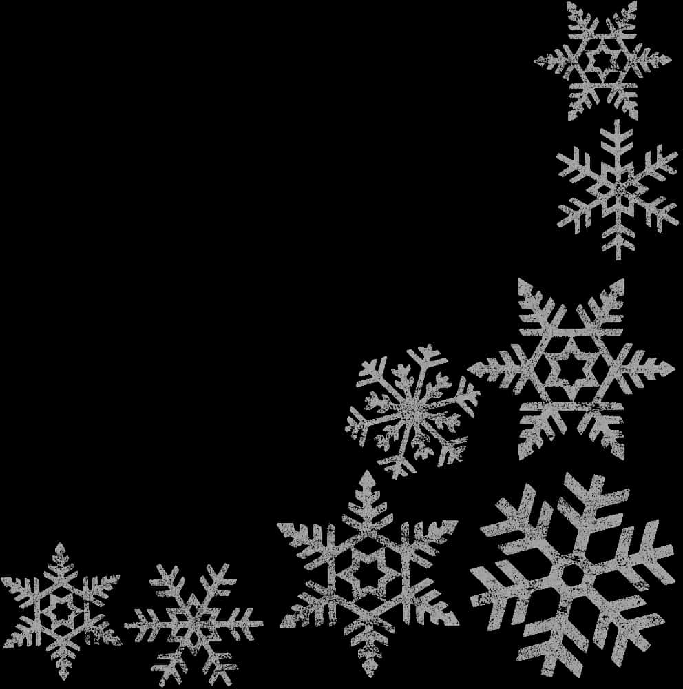 Snowflake Corner Border Design