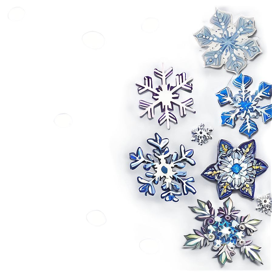 Snowflake Flower Frame Png 35