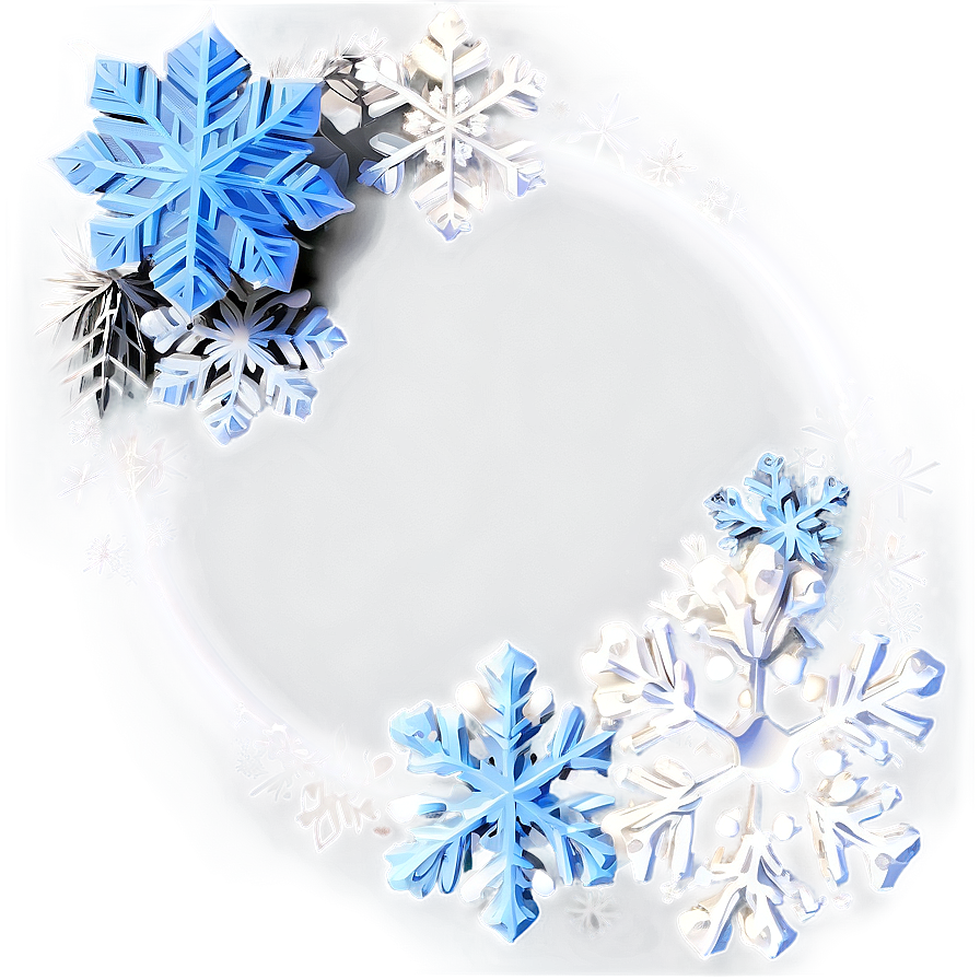 Snowflake Flower Frame Png 72