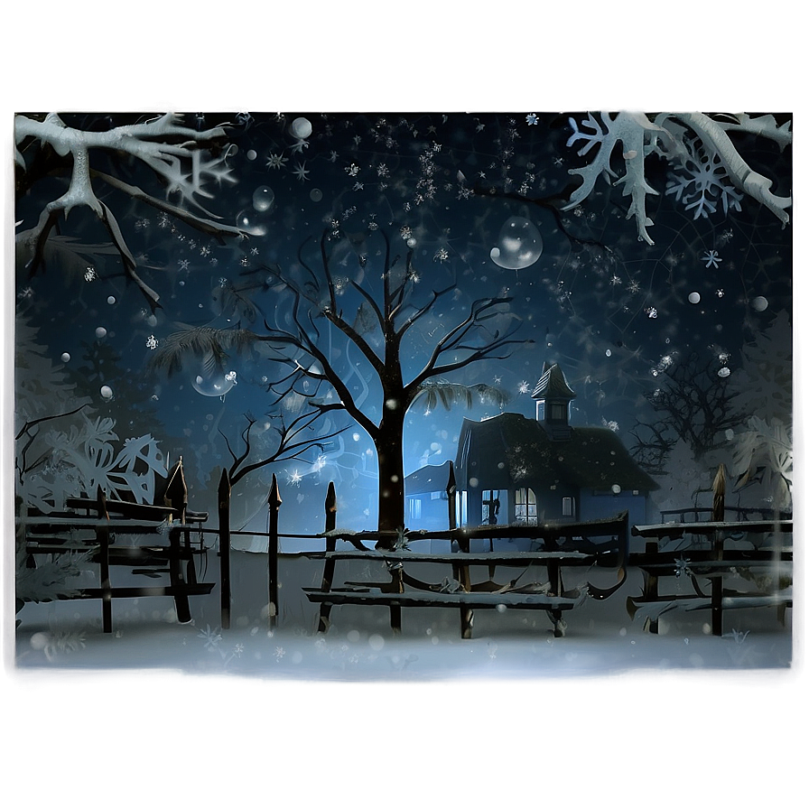 Snowflakes Falling on Christmas Eve PNG 06252024 PNG with transparent background