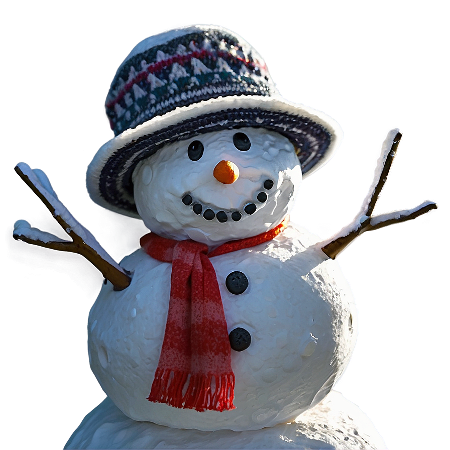 Snowman At Sunrise Png 57