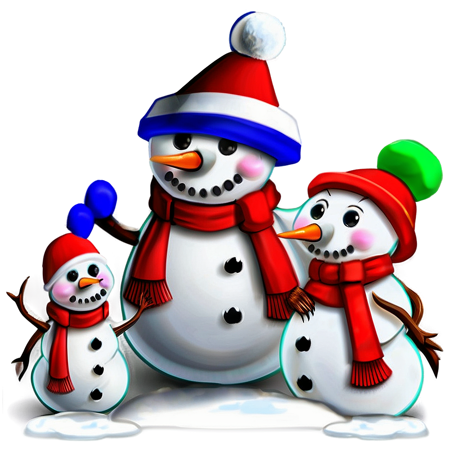 Snowman Family Portrait Png Rrl