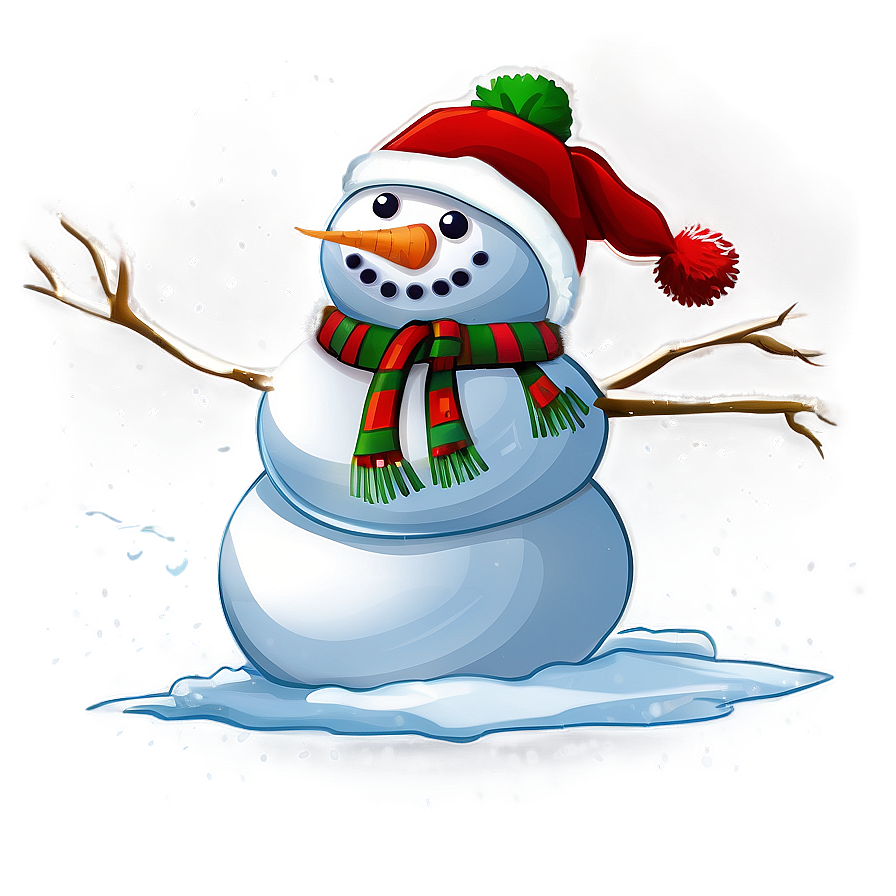 Snowman In A Snowstorm Png 05032024