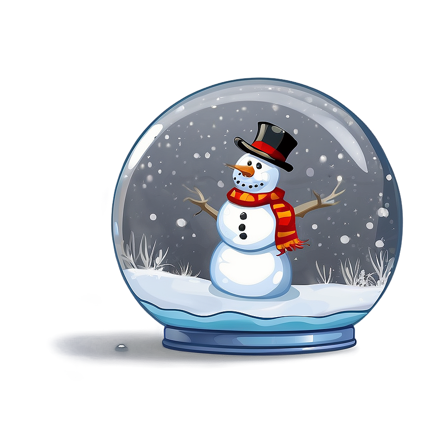 Snowman In Snow Globe Png Nvg