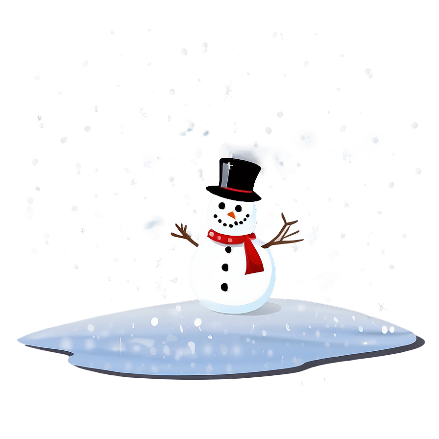 Snowman Under Snowfall Png 43