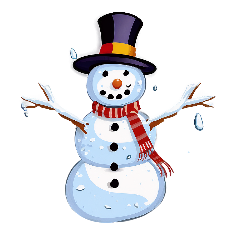 Snowman Under Snowfall Png Fxh20