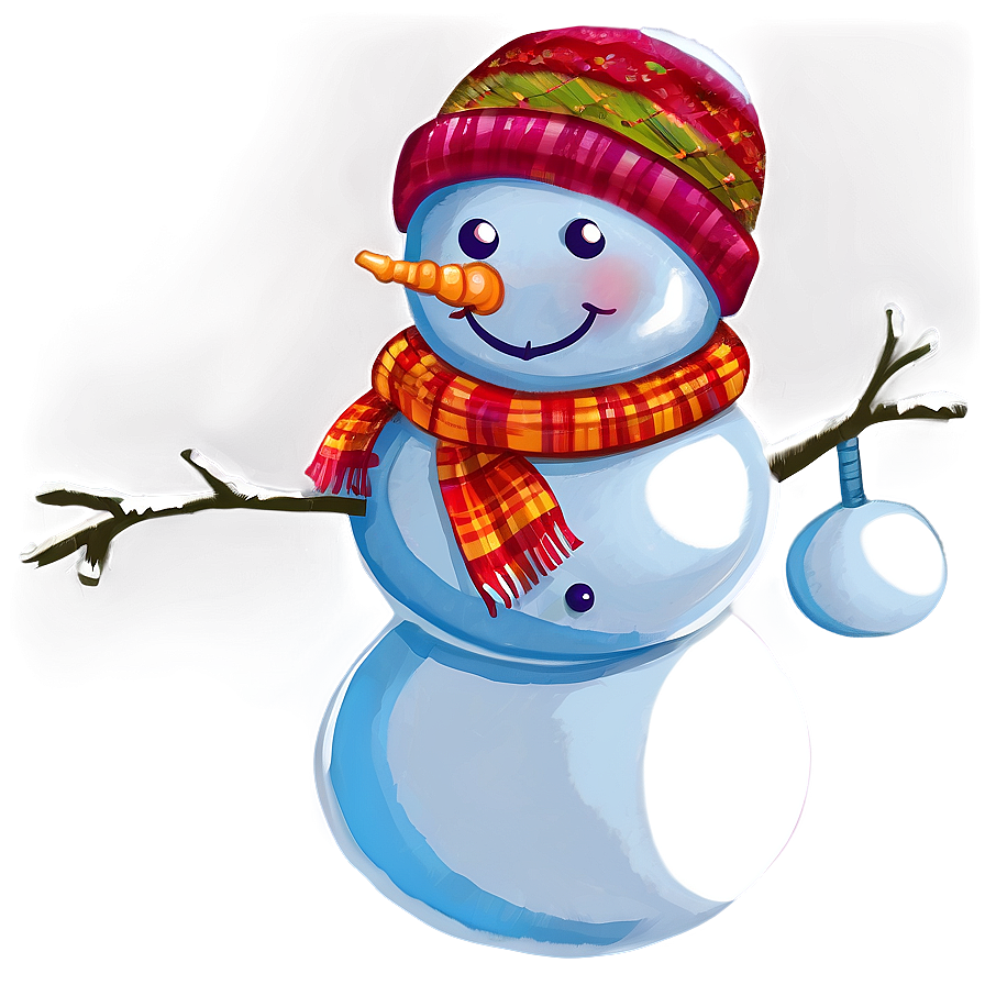 Snowman With Scarf Png Wuk48