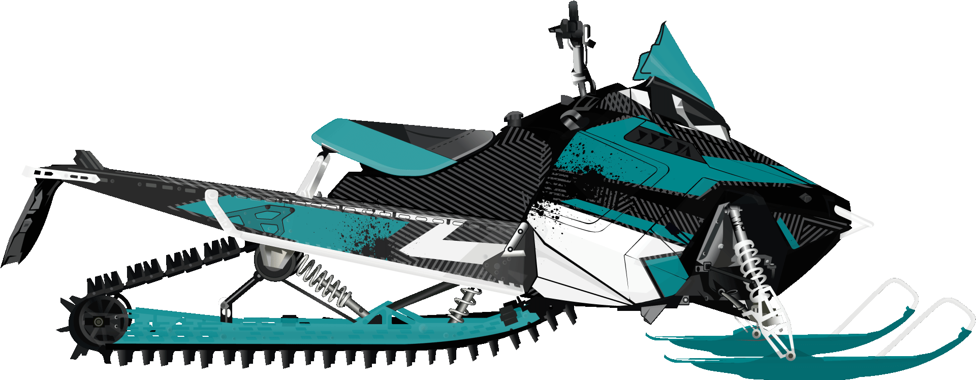 Snowmobile Vector Illustration