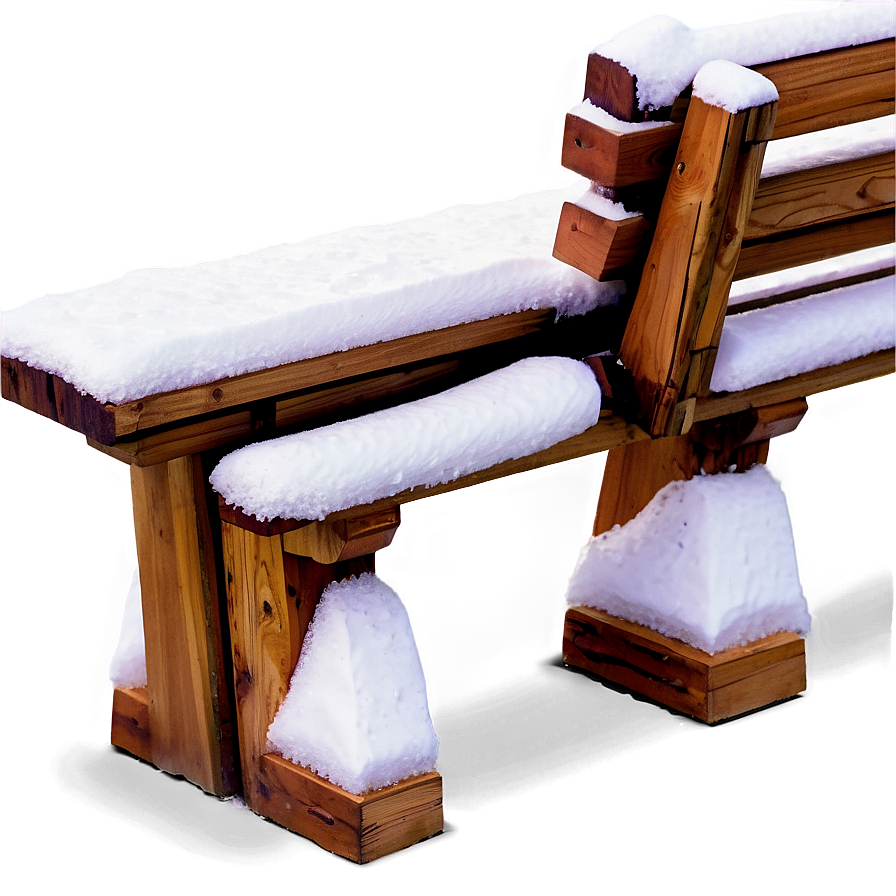 Snowy Bench Transparent Png 05252024