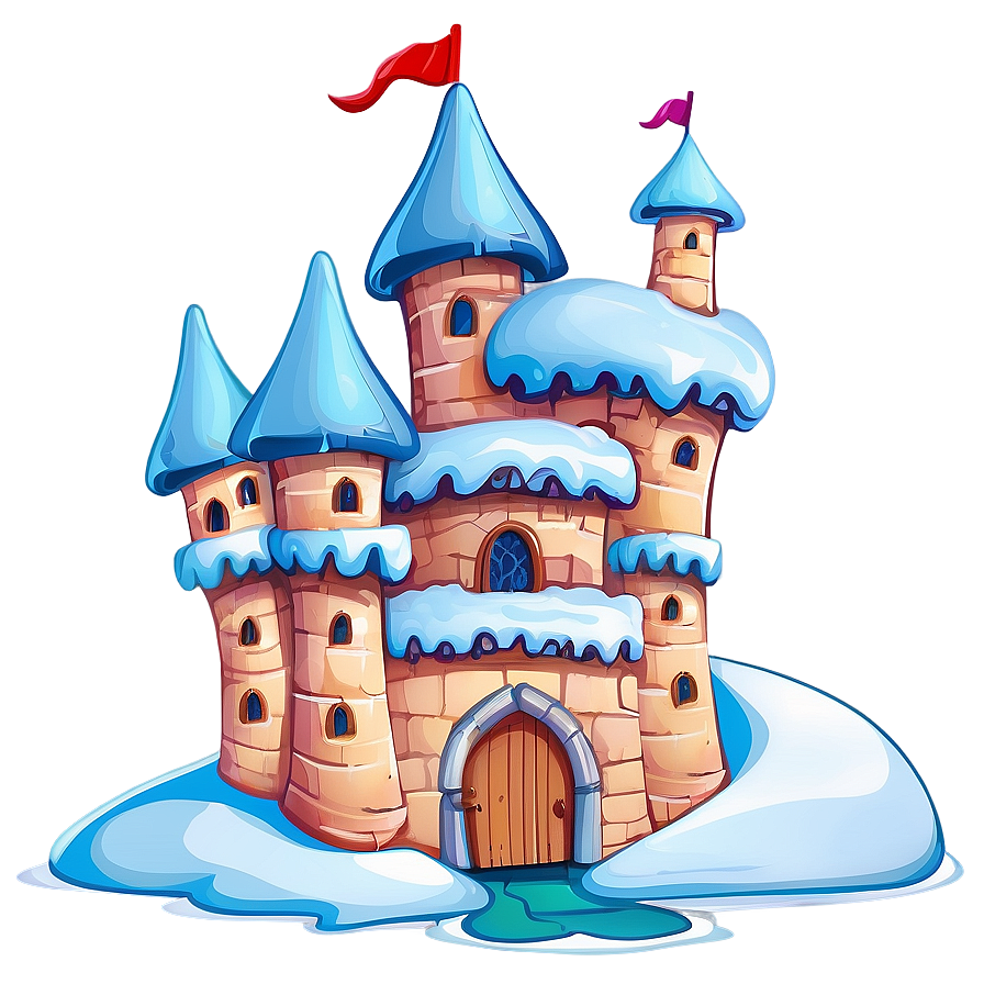 Snowy Cartoon Castle Png 06262024