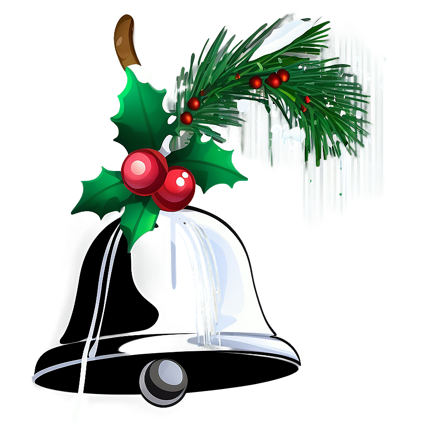 Snowy Christmas Bell Png 06242024