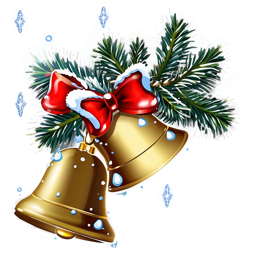 Snowy Christmas Bells Png 59