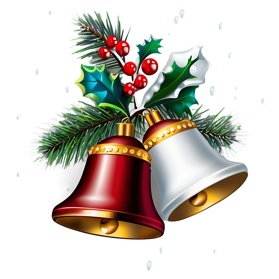 Snowy Christmas Bells Png Ppd