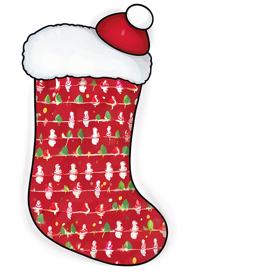 Snowy Christmas Stocking Png 06252024