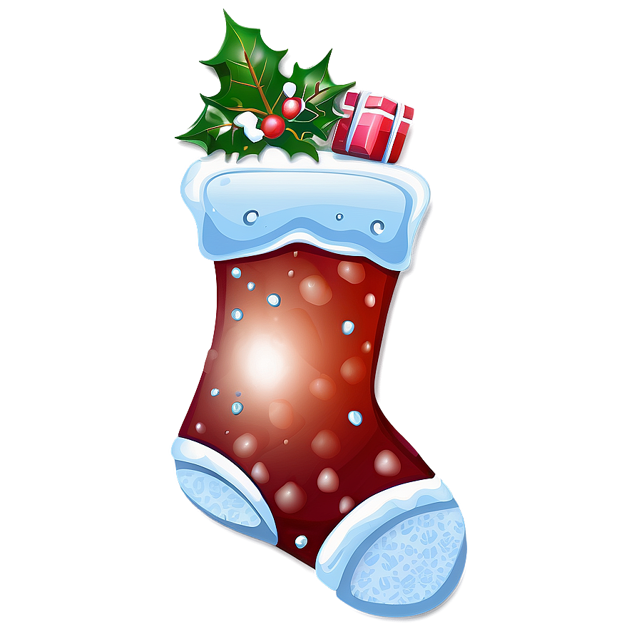 Snowy Christmas Stocking Png Nag