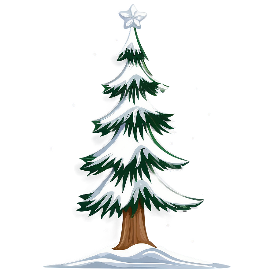 Snowy Christmas Tree Design Png Opt43