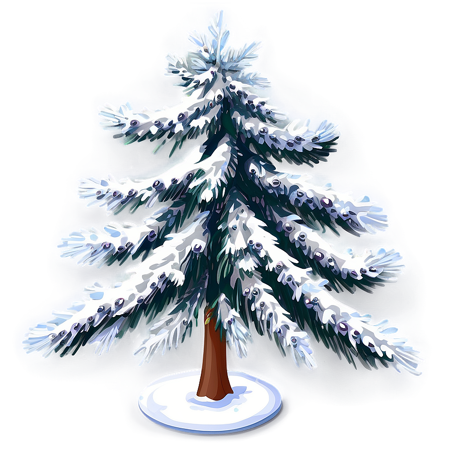 Snowy Christmas Tree Png 06272024