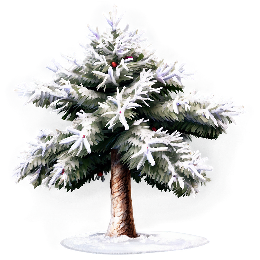 Snowy Christmas Tree Png 14