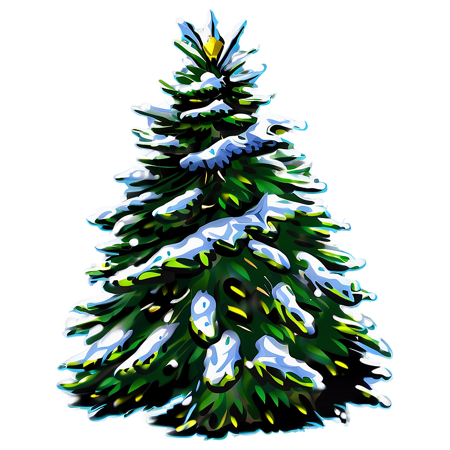Snowy Christmas Tree PNG jbw PNG with transparent background