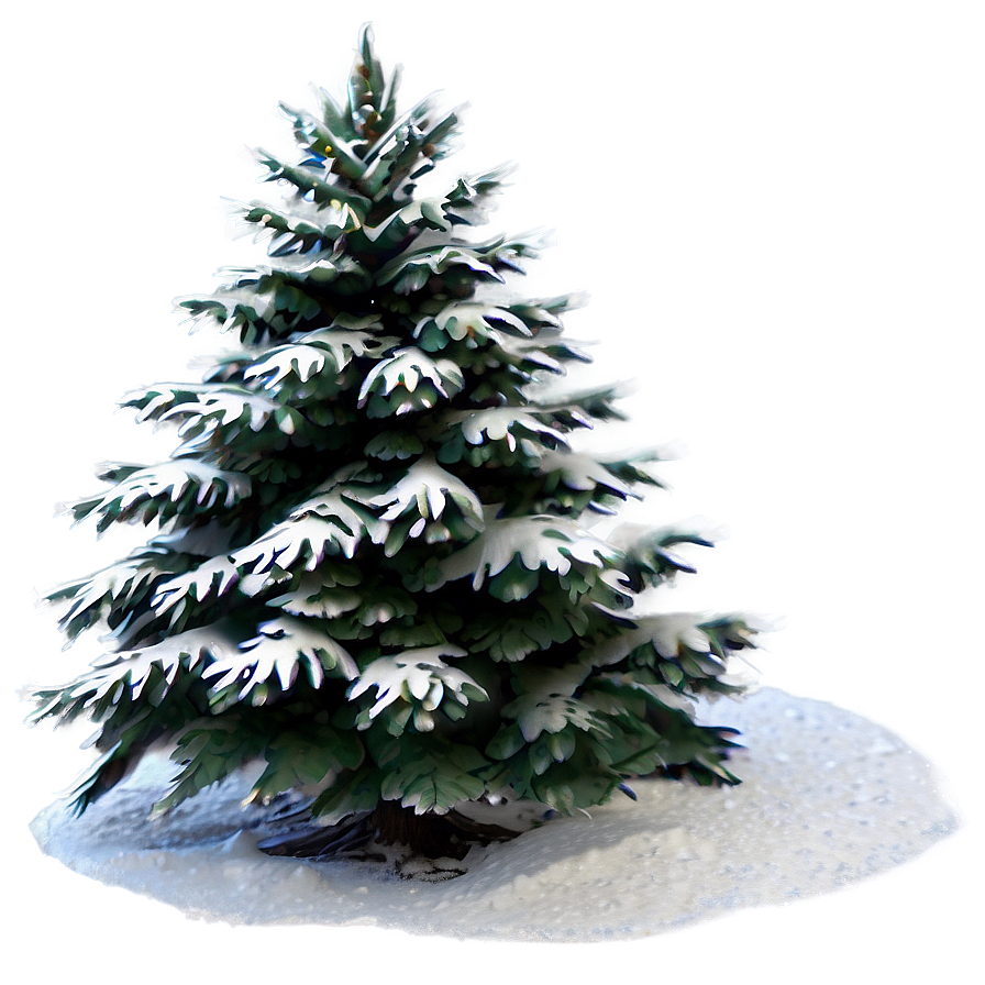 Snowy Christmas Tree Png Rld