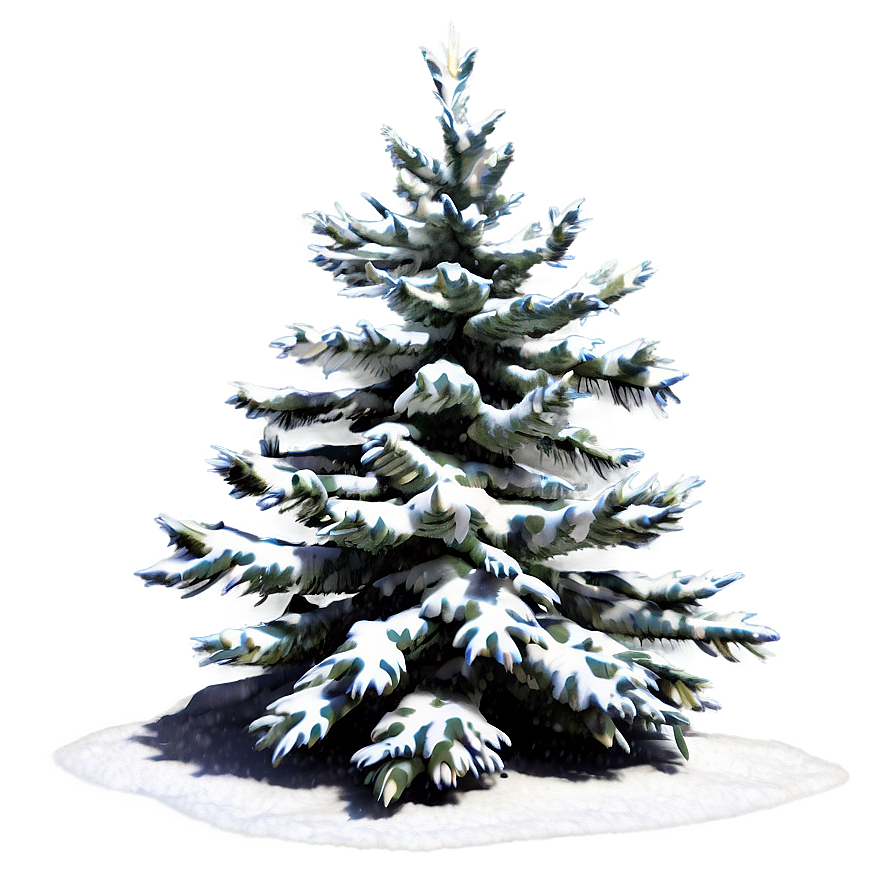 Snowy Christmas Tree PNG xjr41 PNG with transparent background