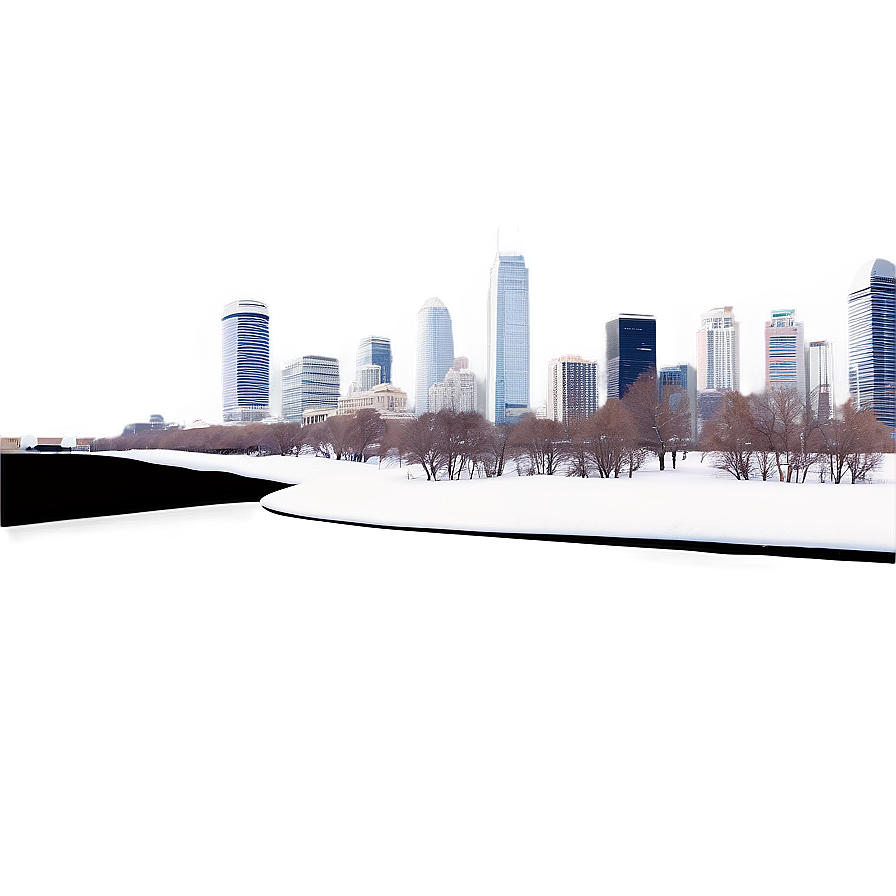 Snowy City Skyline Png 06202024