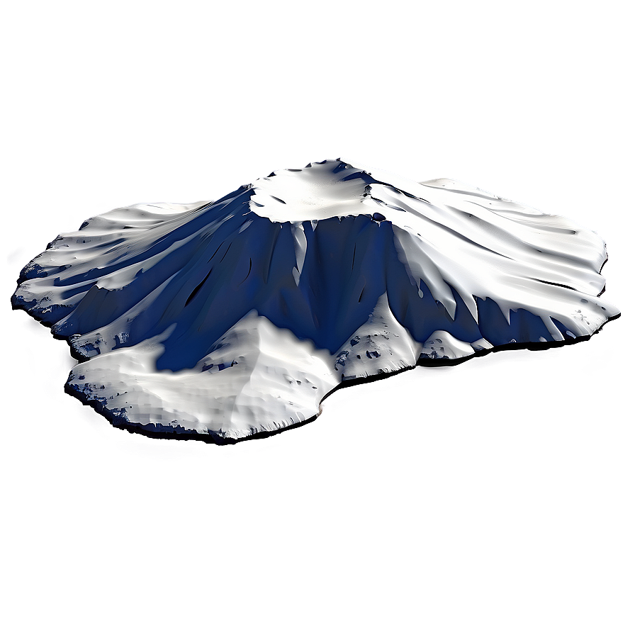 Snowy Crater Mountain Top Png Bmg