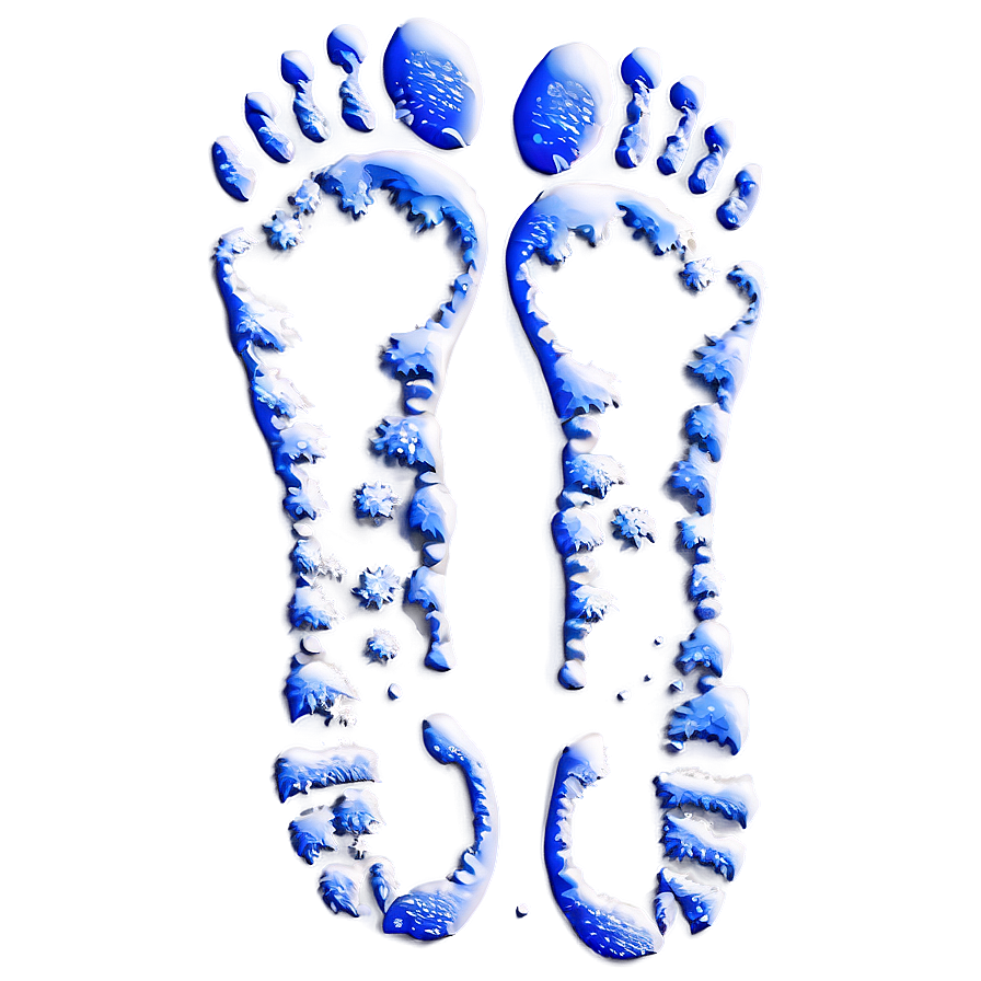 Snowy December Footprints Png Oek