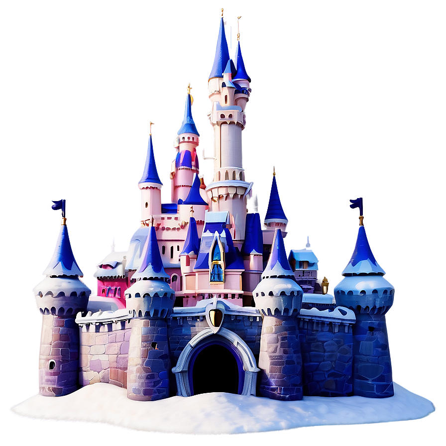 Snowy Disney Castle Winter Png Xor36