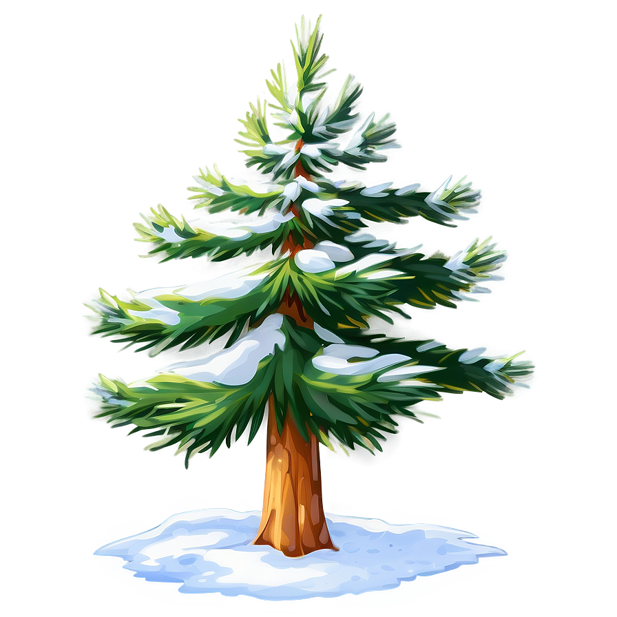 Snowy Fir Tree Png 12