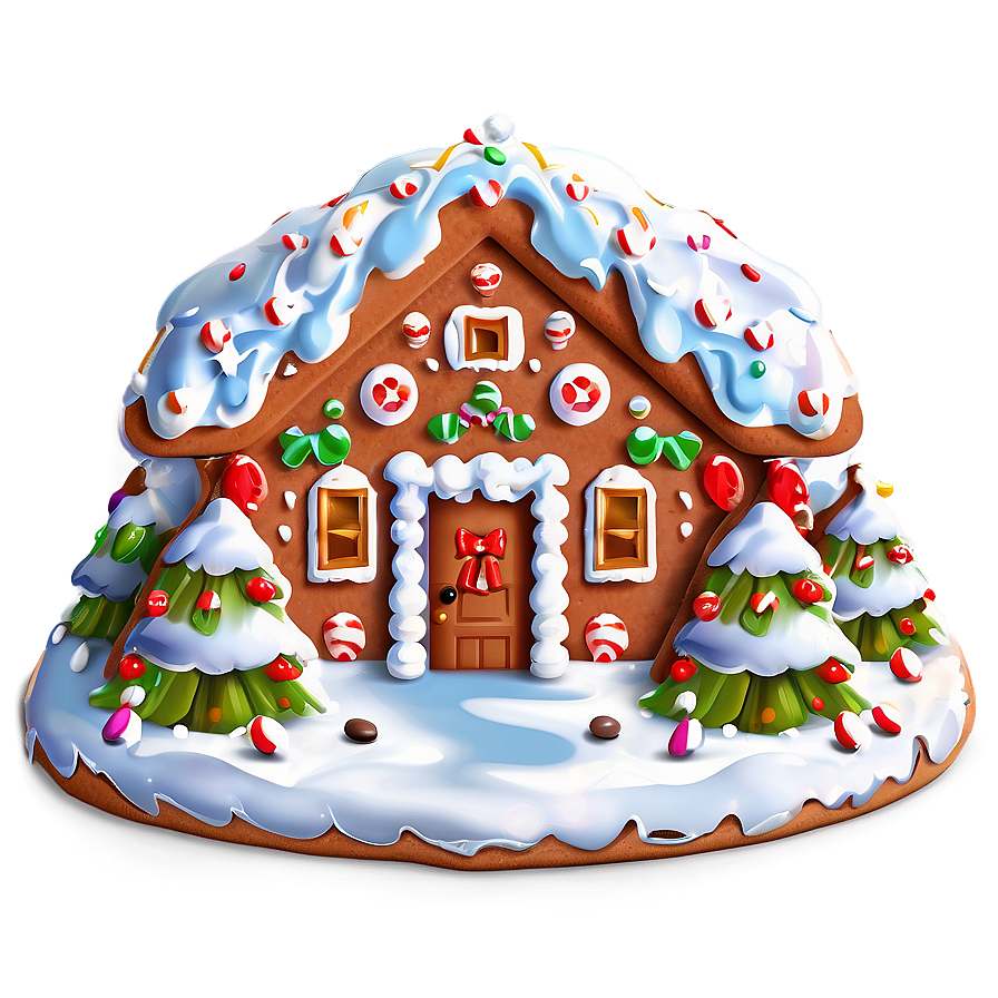 Snowy Gingerbread House Png Rhi18