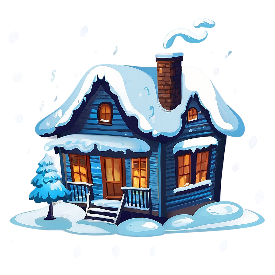 Snowy House Clipart Png Hes