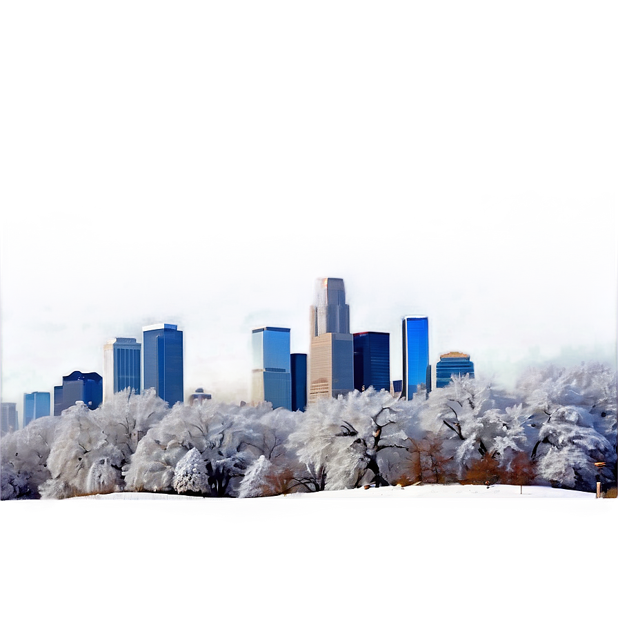 Snowy Los Angeles Skyline Png Mfw