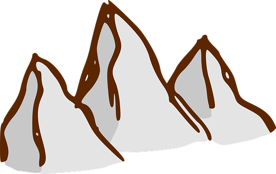 Snowy_ Mountain_ Range_ Cartoon PNG with transparent background