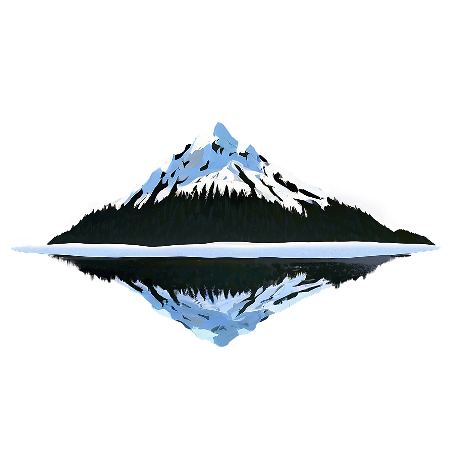 Snowy Mountain Reflection Png Ixj