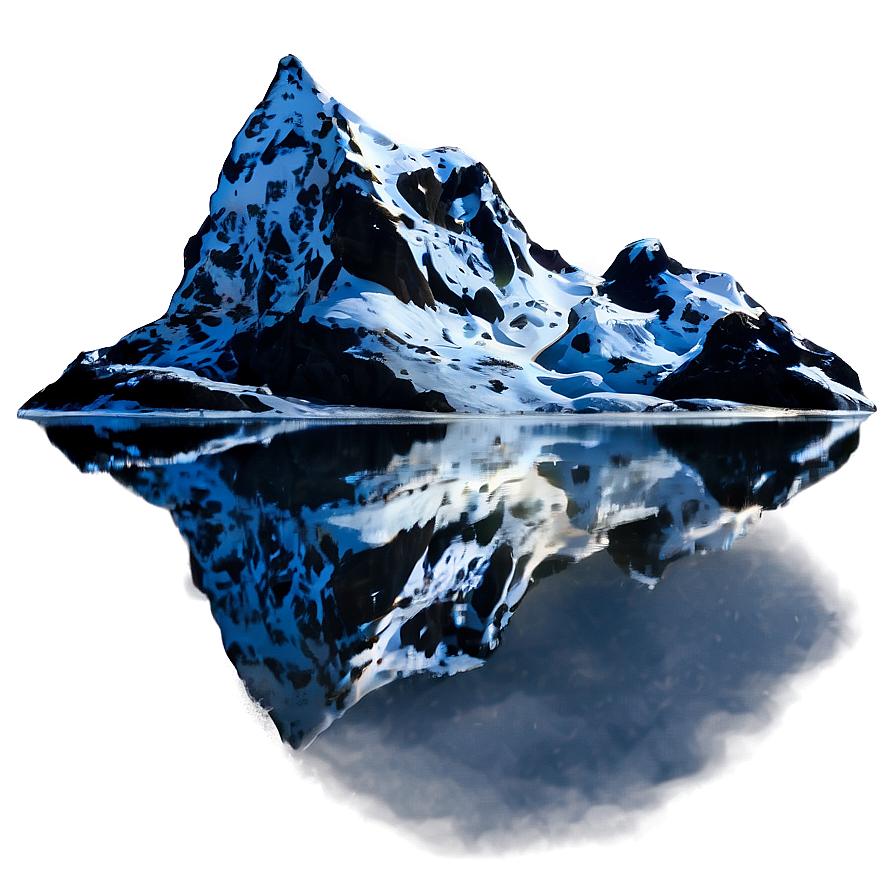 Snowy Mountain Reflection Png Tqj52