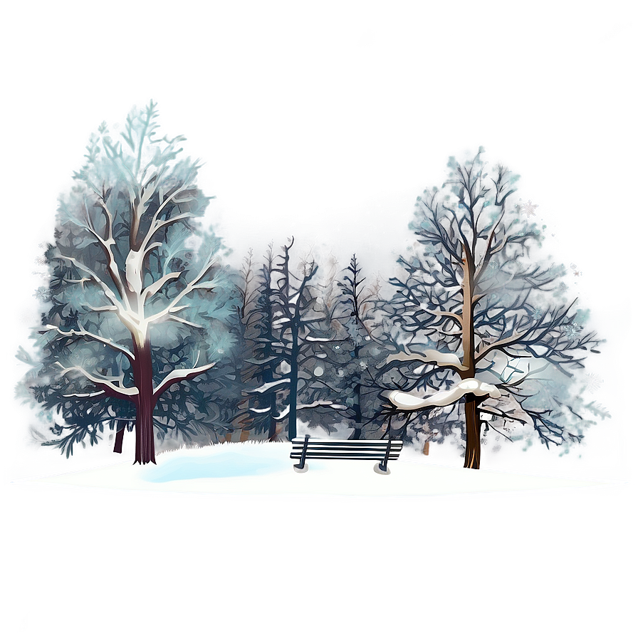 Snowy Park Transparent Png Tqk