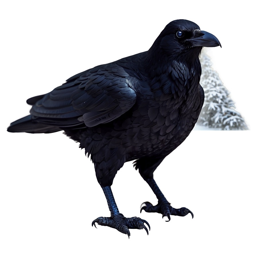 Snowy Raven Png 05062024