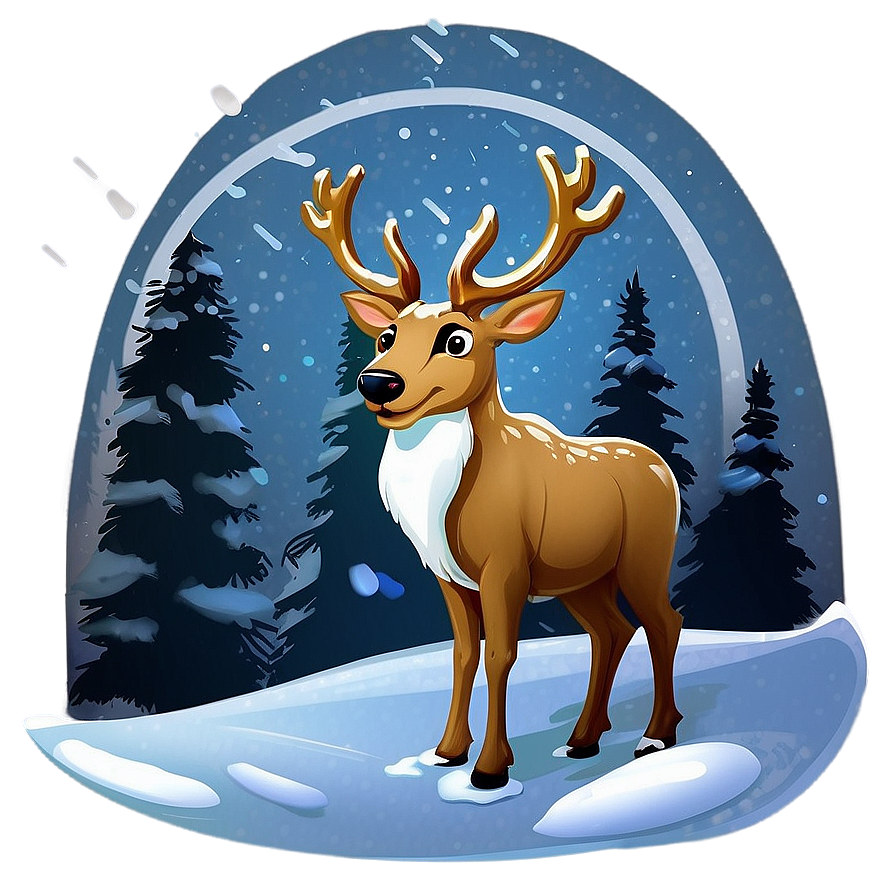 Snowy Reindeer Png 05212024