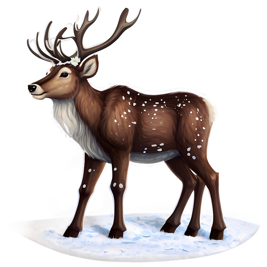 Snowy Reindeer Png Ojr